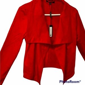 Romeo juliet Couture red drape jacket. Size small
